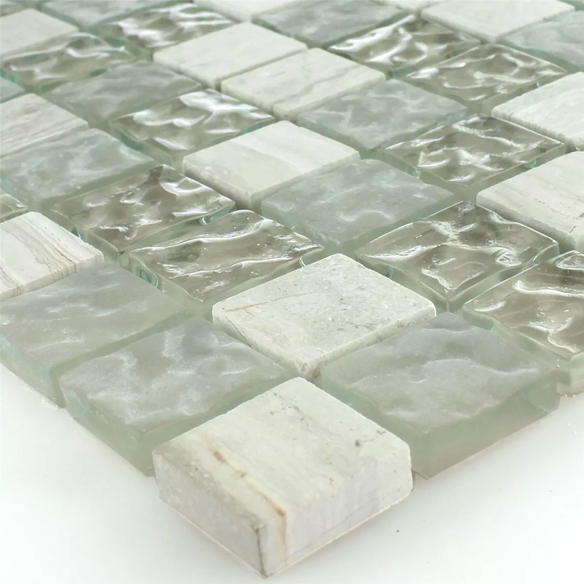 Mozaik Csempe Üveg Üveggolyó Burlywood 23x23x8mm Dobolt