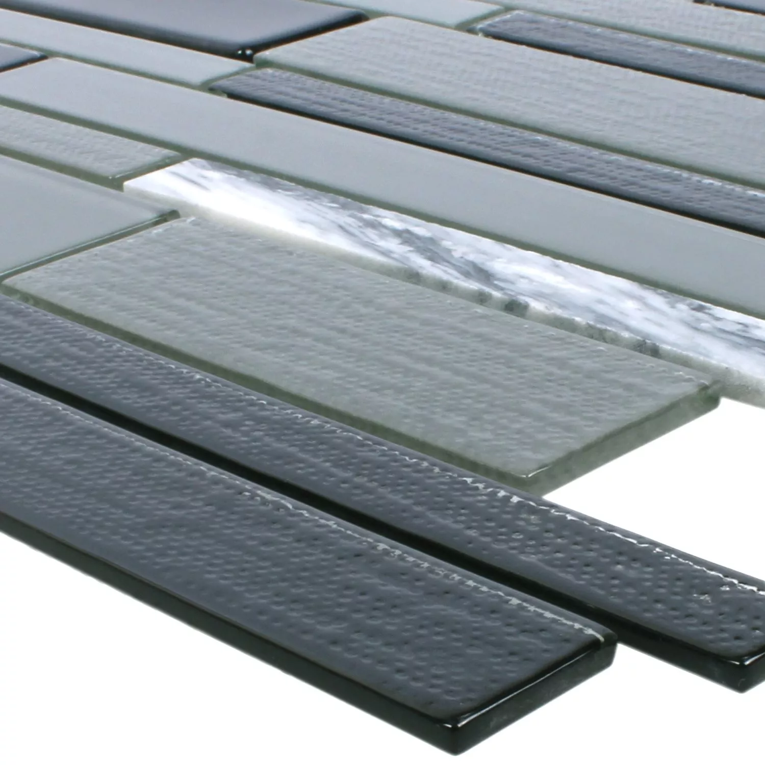 Mozaik Csempe Üveg Természetes Kő Kalamos Fekete Szürke Mozaik Csempe Üveg Természetes Kő Kalamos Fekete Szürke