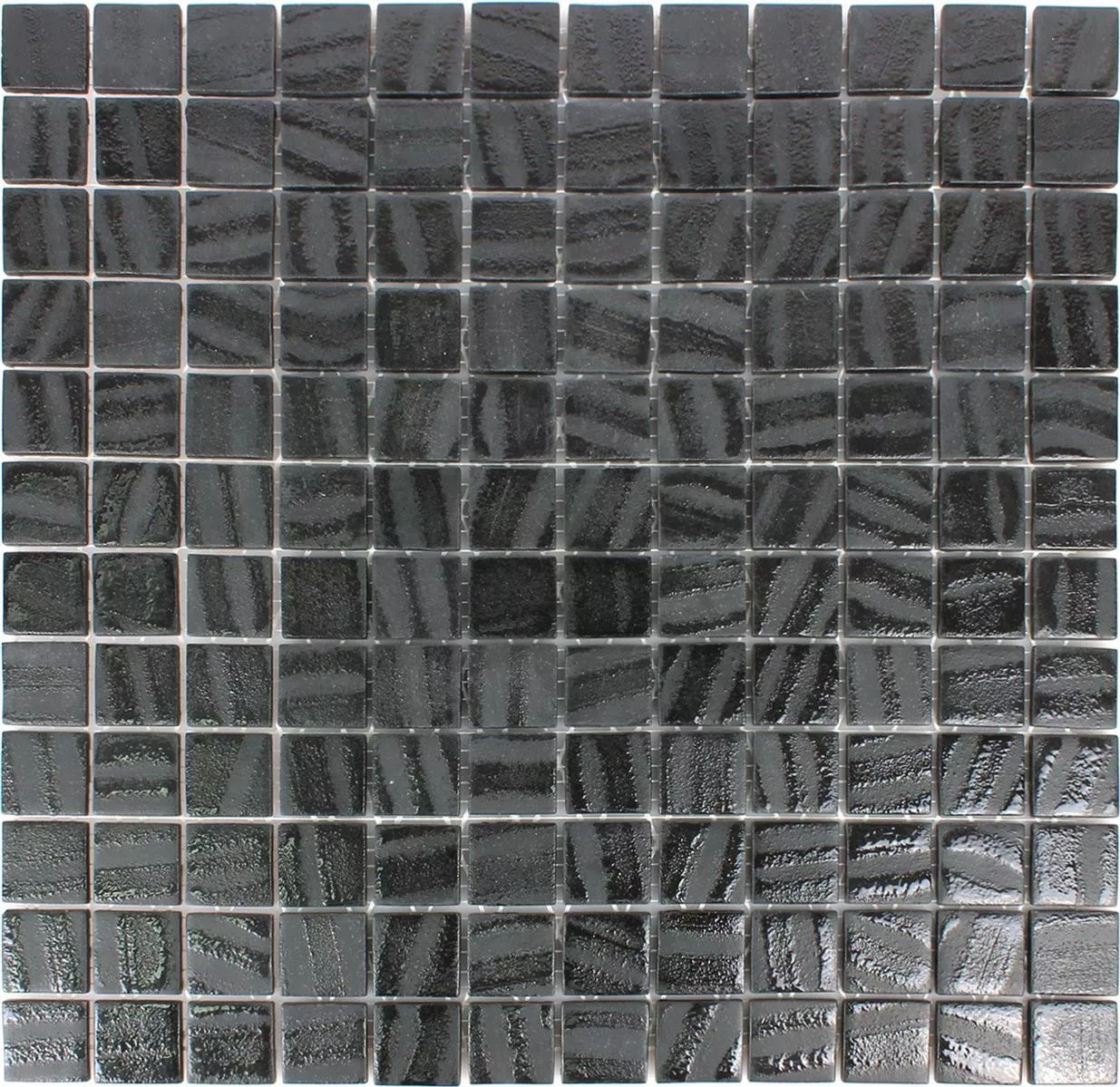 Üvegmozaik Csempék Mascota Fekete Antracit