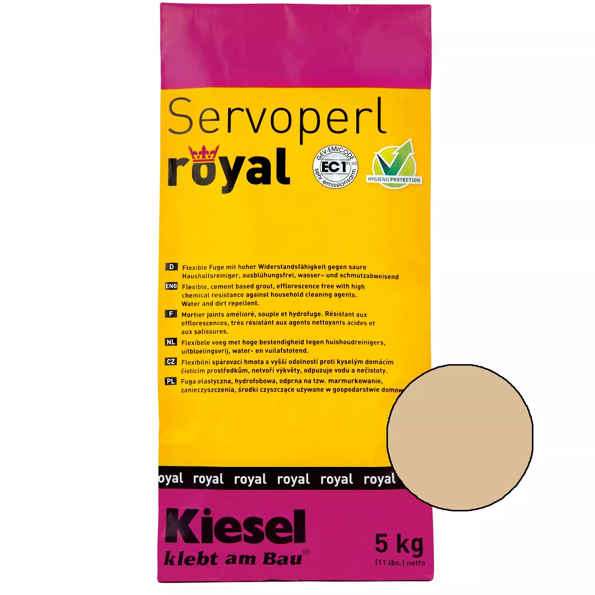 Kiesel Servoperl royal - fuga keverék - 5 kg Safari Sand