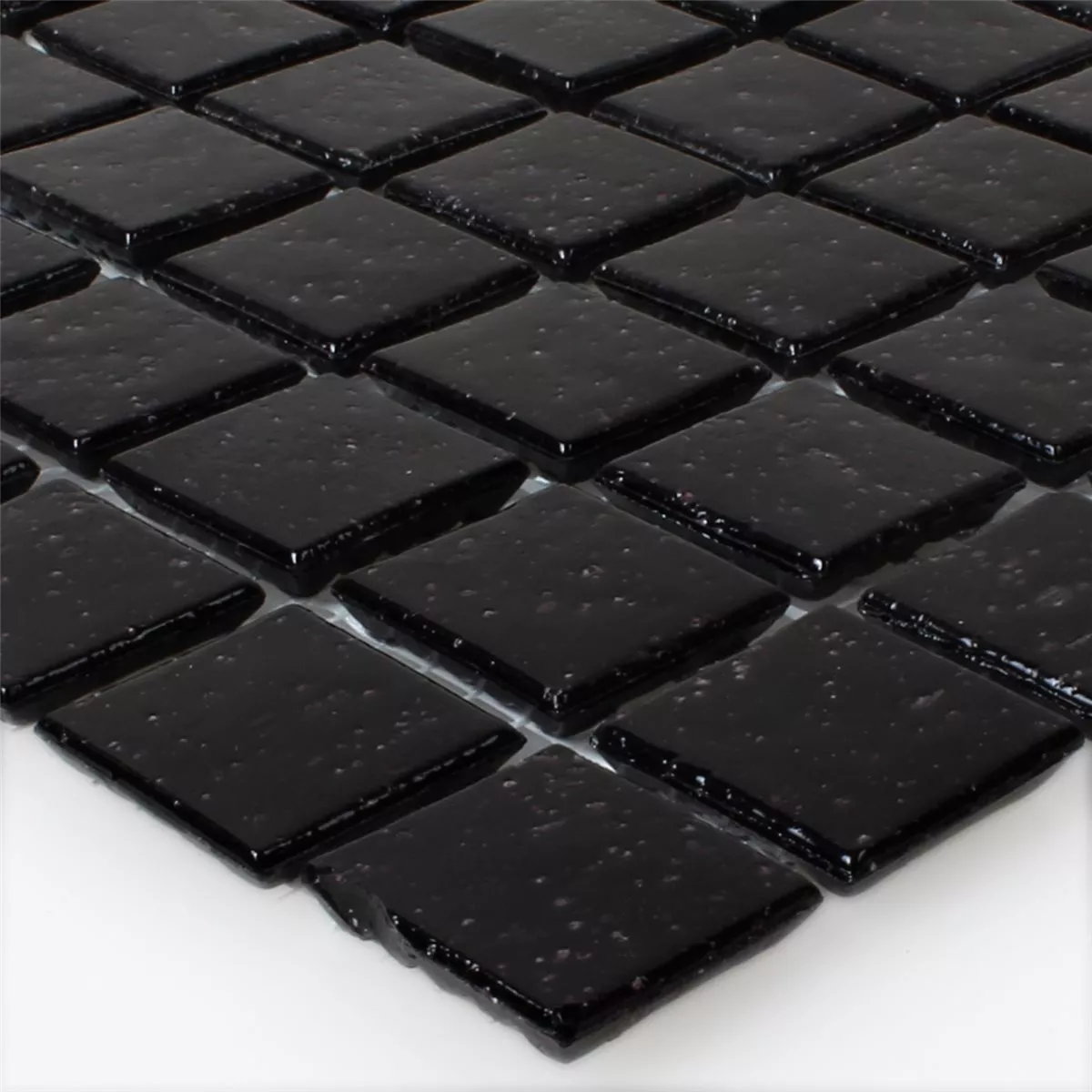 Üvegmozaik Csempék Fekete Uni 20x20x4mm Üvegmozaik Csempék Fekete Uni 20x20x4mm