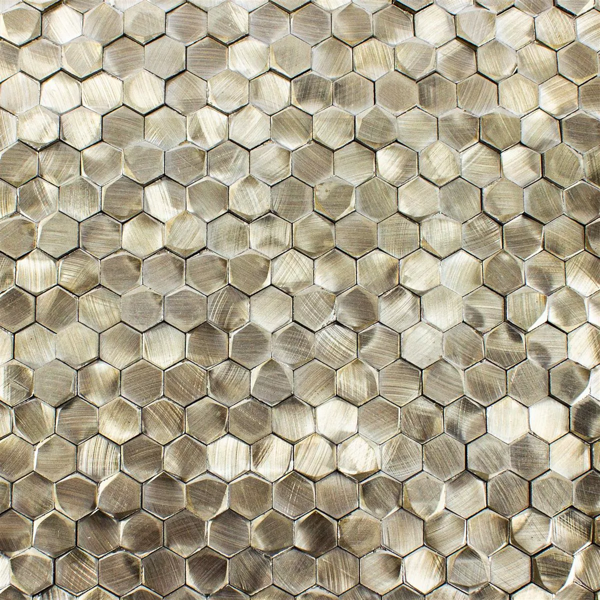 Alumínium Fém Mozaik Csempe McAllen Arany