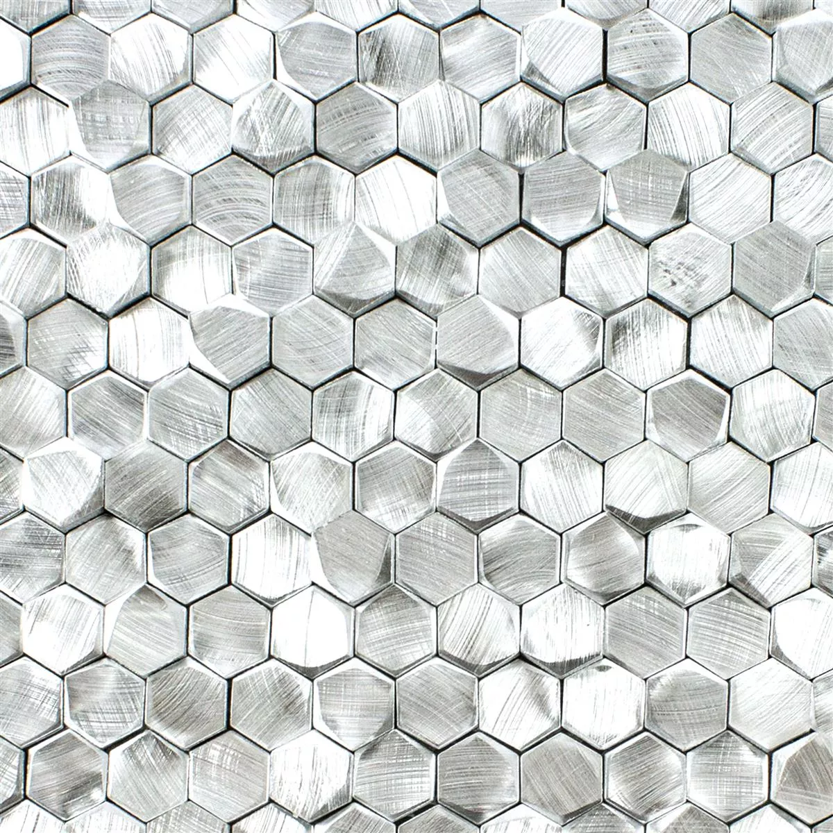 Alumínium Fém Mozaik Csempe McAllen Ezüst