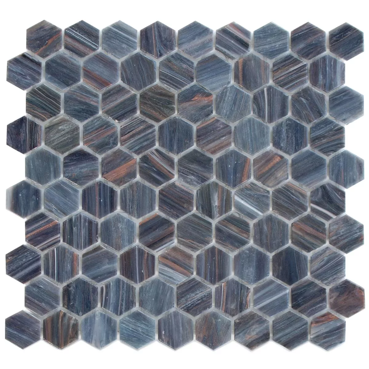 Üvegmozaik Csempék Trend-Vi Hexagonal 218 Kék