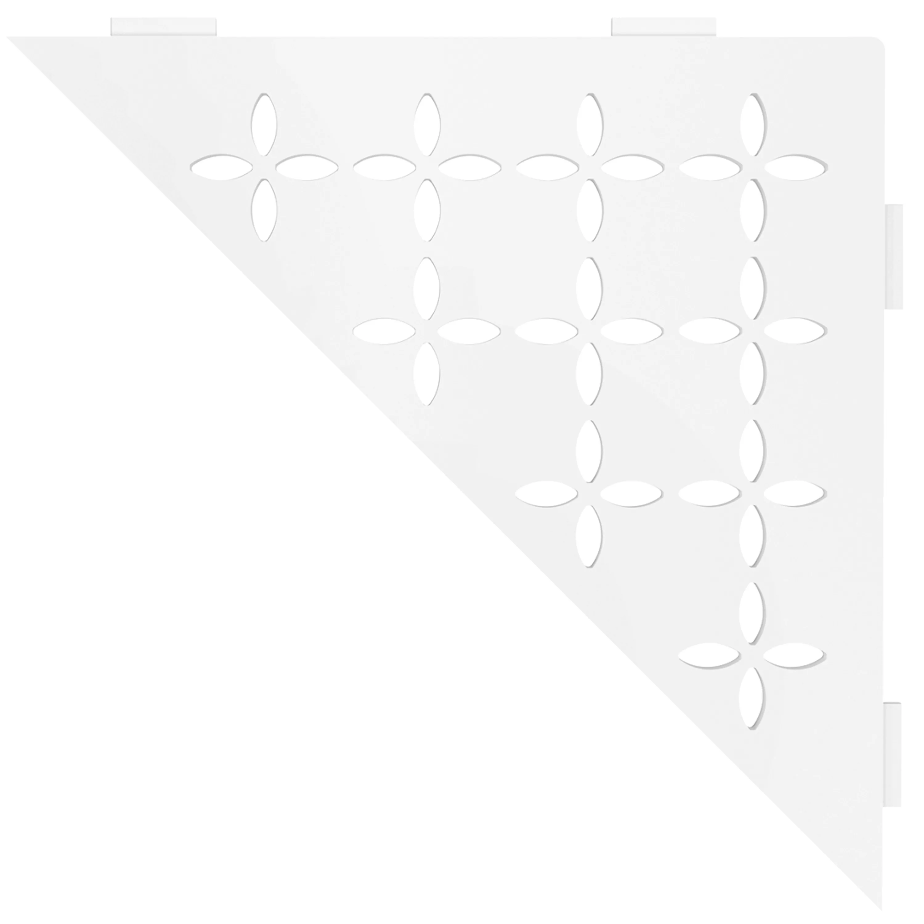 Fali polc zuhanypolc Schlüter háromszög 21x21cm virágos fehér