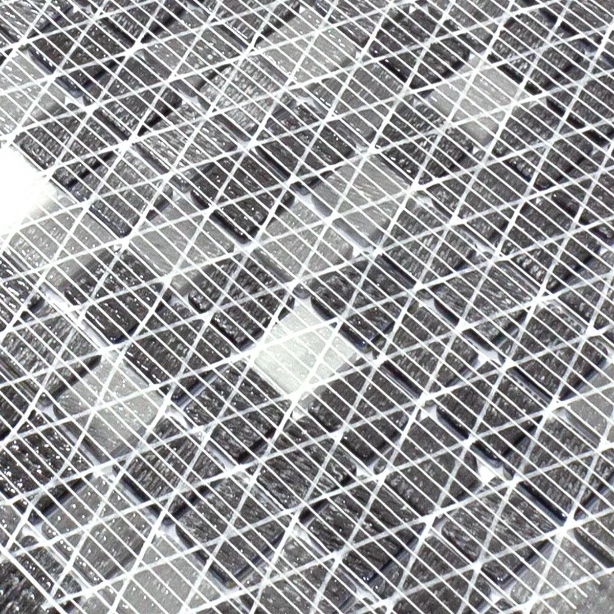 Üvegmozaik Csempék Silvertown Antracit Metallic 25x25mm