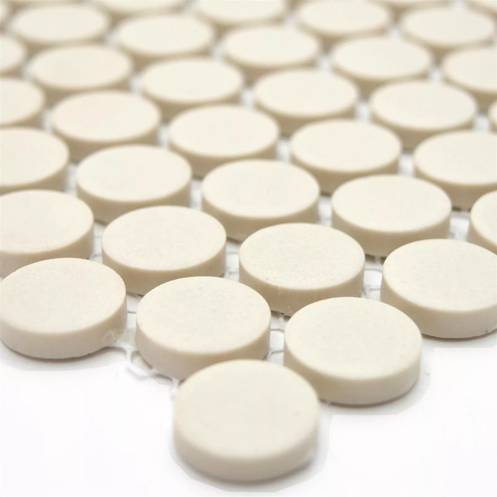 Fazekasság Mozaik Csempe Gomb Radoslov Mázatlan Világos Bézs Fazekasság Mozaik Csempe Gomb Radoslov Mázatlan Világos Bézs