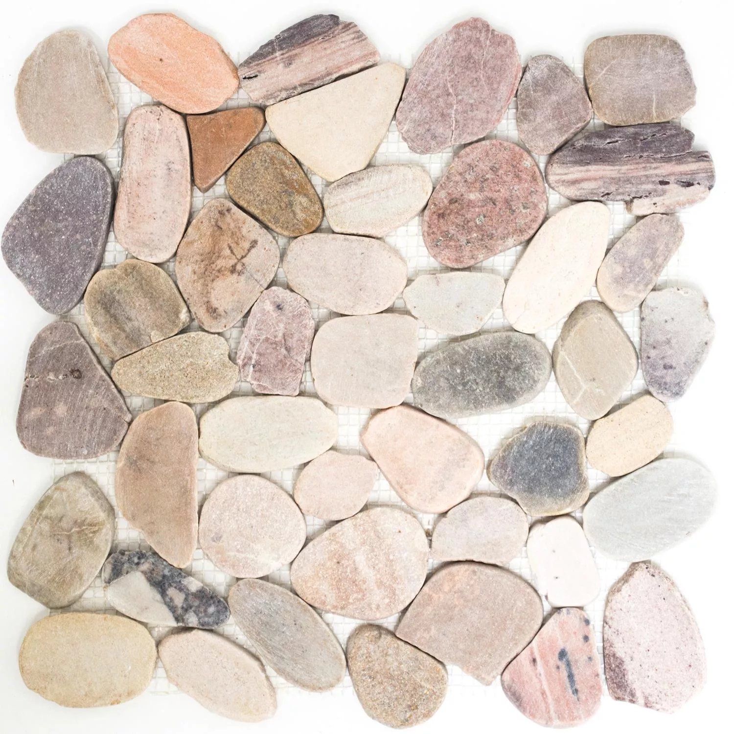 Folyami Kavicsok Mozaik Természetes Kő Vágott Kos