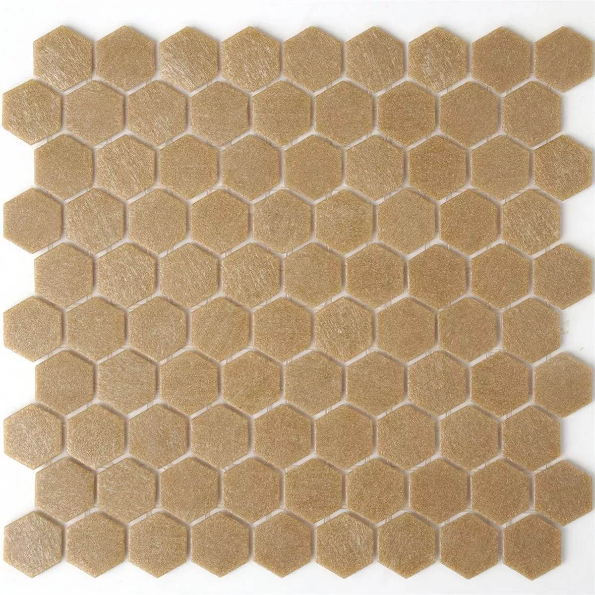 Üvegmozaik Csempék Trend-Vi Hexagonal 182 Világos Barna