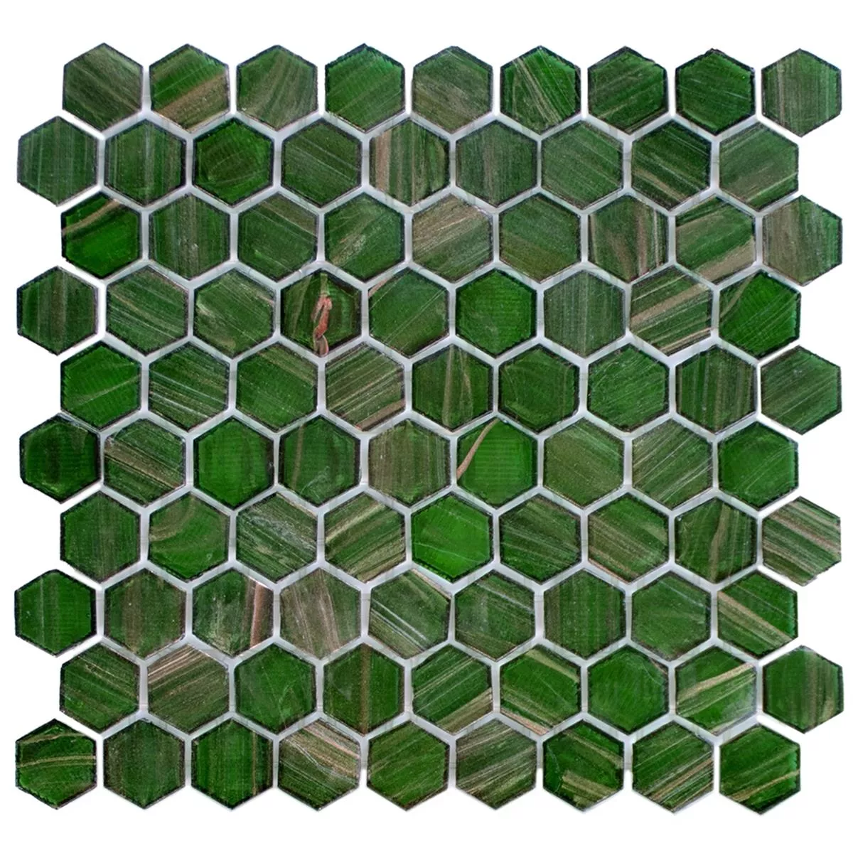 Üvegmozaik Csempék Trend-Vi Hexagonal 236 Zöld