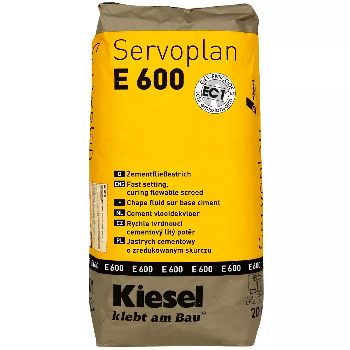 Cementfolyó esztrich Kiesel Servoplan E 600 20 kg