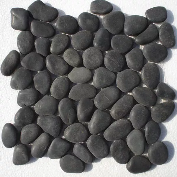 Mozaik Csempe Kavics Természetes Kő Fekete
