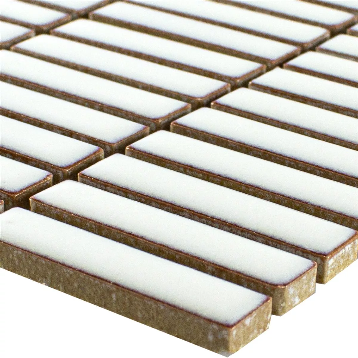 Fazekasság Mozaik Csempe Maytown Fehér Csillogó Fazekasság Mozaik Csempe Maytown Fehér Csillogó