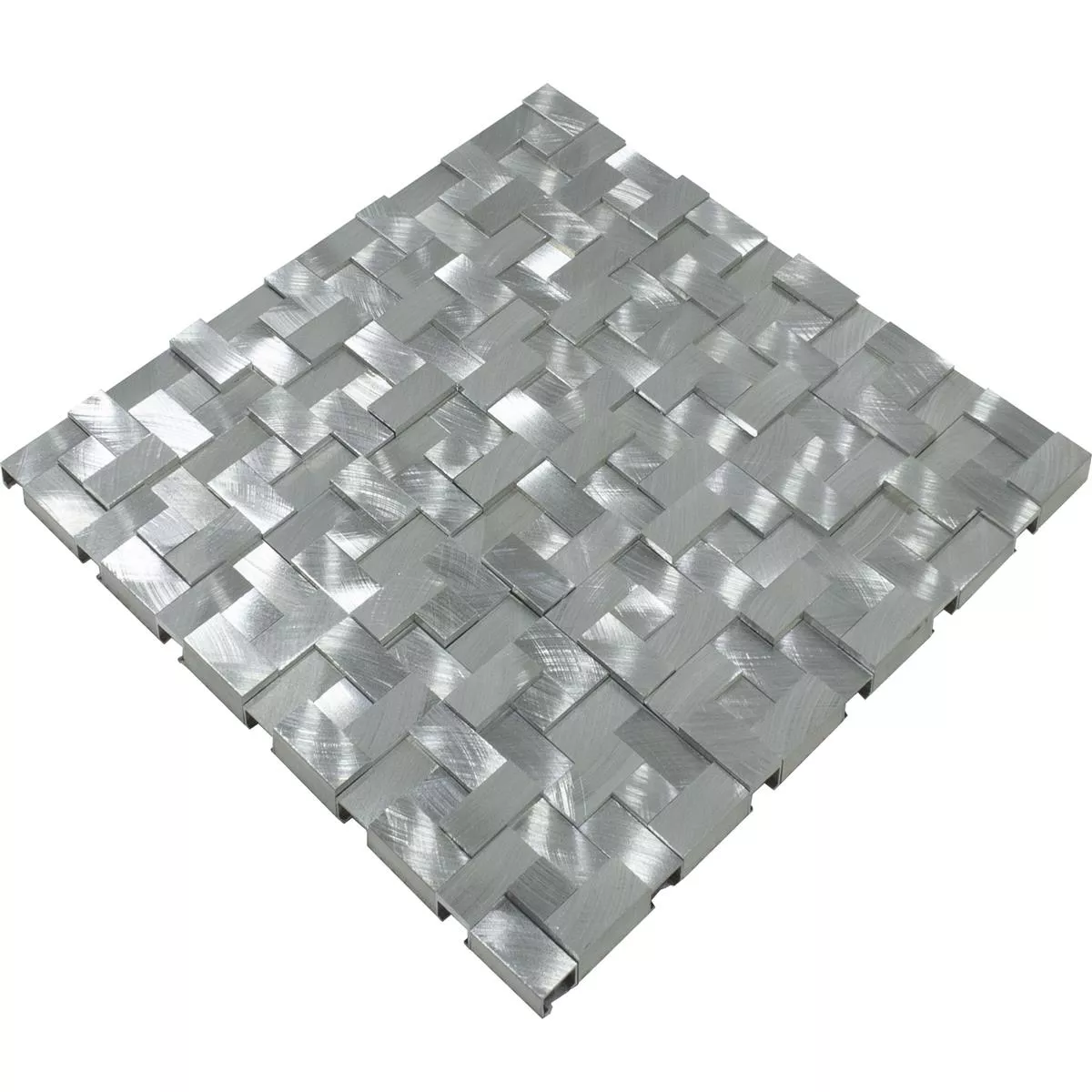 Alumínium Fém Mozaik Csempe Quantum Ezüst