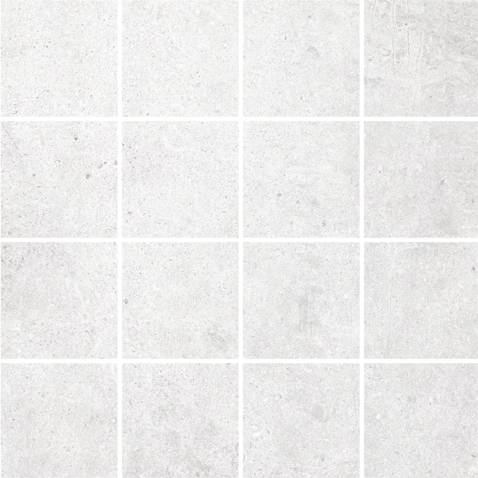 Mozaik Csempe Freeland Kő Megjelenés R10/B Fehér Négyzet