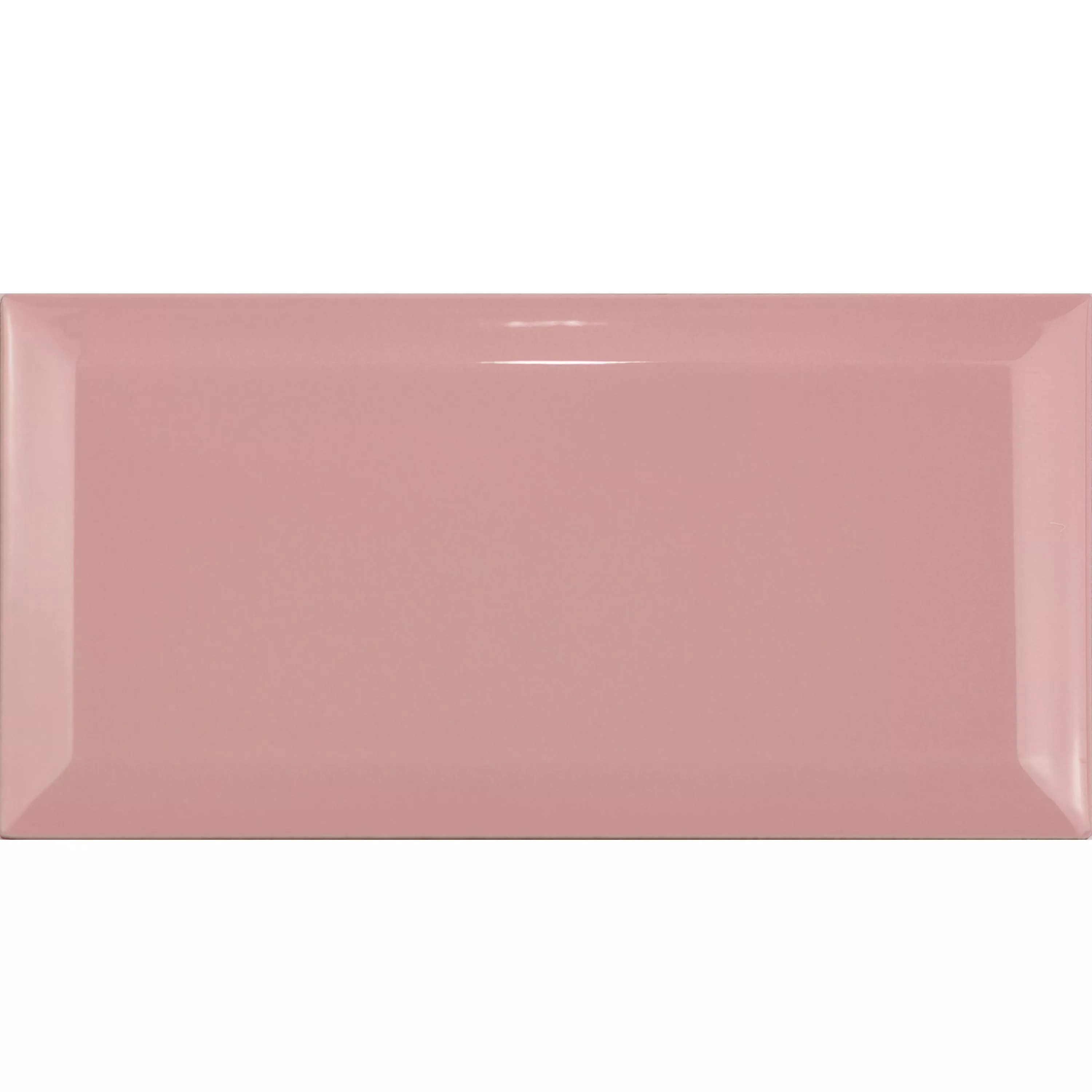 Minta Metro Fali Csempe Brussel Fazetta 10x20x0,7cm Rózsaszín Palo