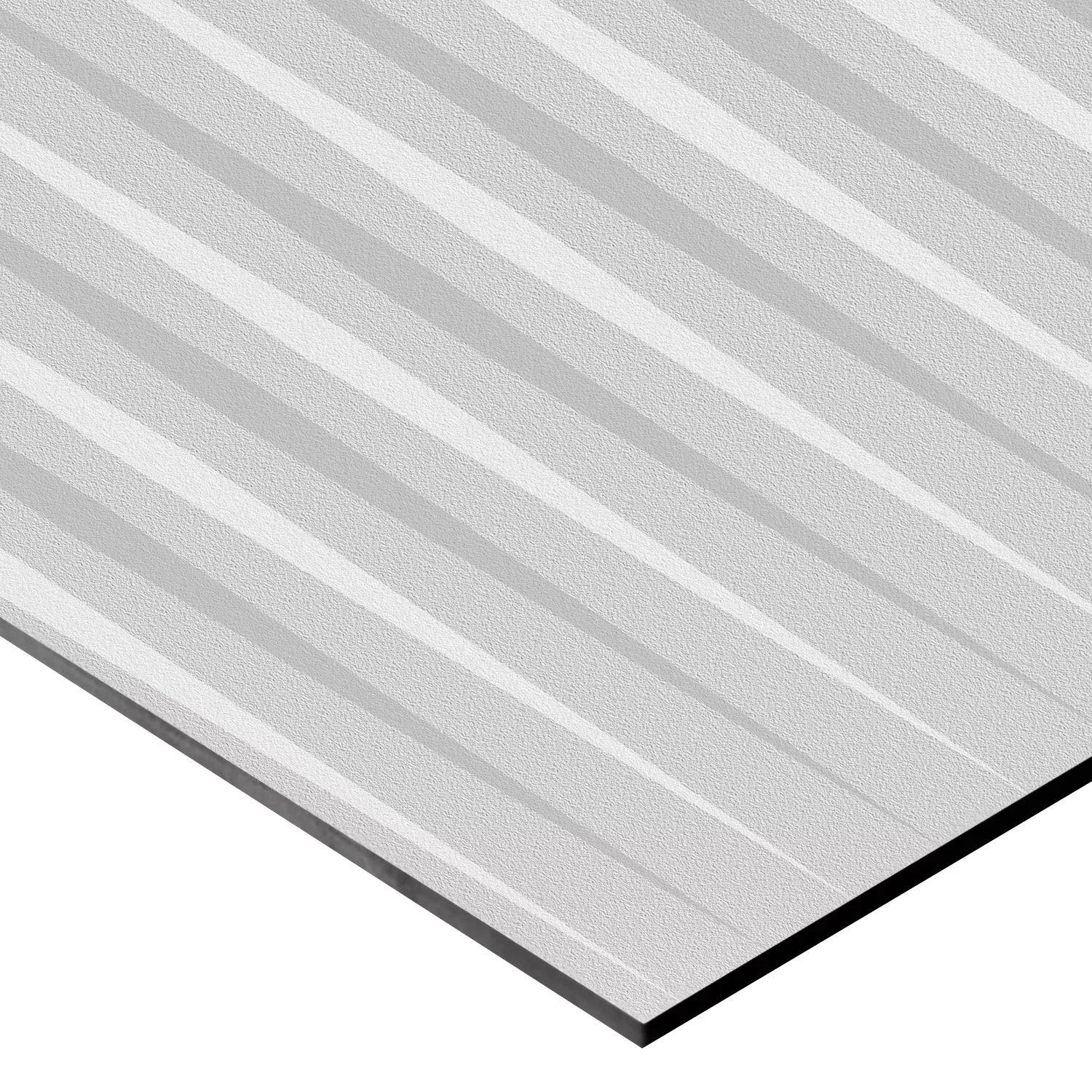 Fali Csempe Vulcano Stripes Dekoráció Helyesbített Világos Szürke 60x120cm