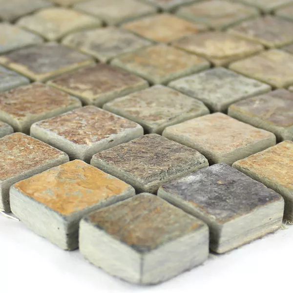 Mozaik Csempe Kvarcit Természetes Kő Multi Color Sokszínű Mix
